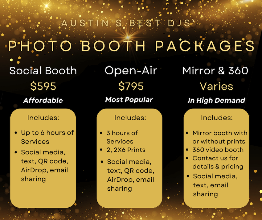 austin quinceanera photobooth packages