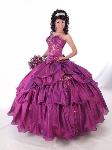 La glitter quinceanera dress